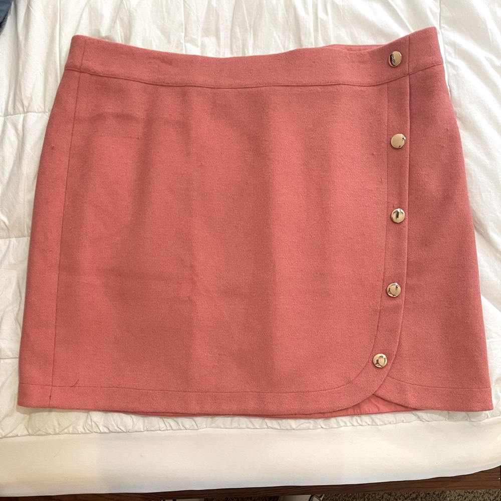 Loft pink wool mini skirt - size 16W